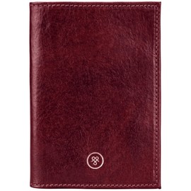 Maxwell Scott - Luxury Leather Passport Holder Cover for Luxury Travel - Made from Full Grain Hides - The Prato Burgundy Red