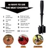 Meat Chopper, Ground Beef Masher with 5-Blade Head, Versatile High-Temp
