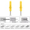 20 Pcs Wall Plugs and Screws, M8 x 80mm Yellow