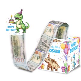 Dinosaur Birthday Money Gift Boxes for Cash, Dino Birthday Money Pull Box for Boys Girls