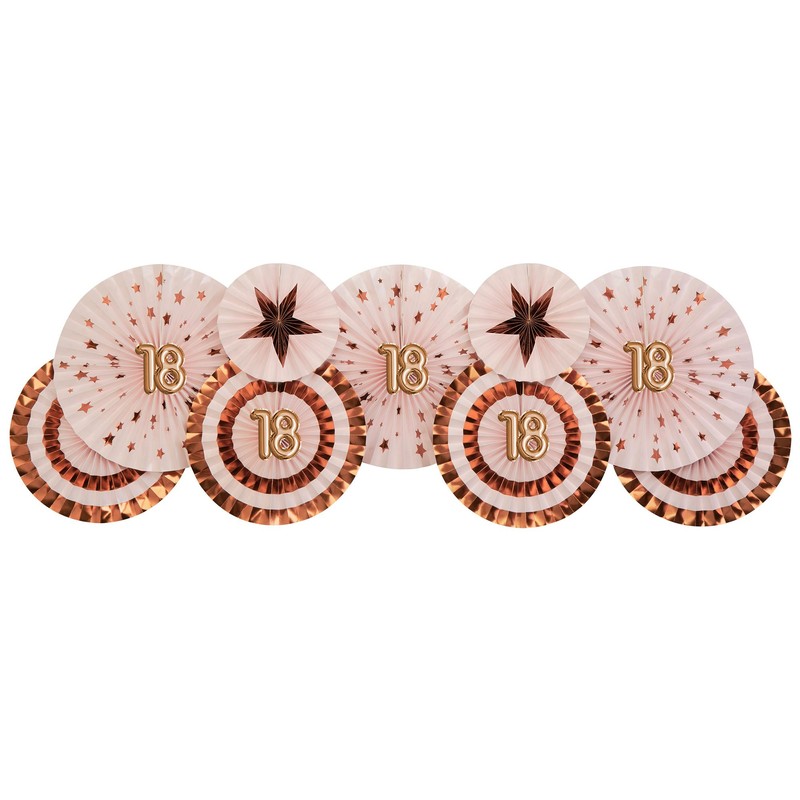 Neviti Glitz and Glamour Faltrosetten, Pink/Roségold"18"