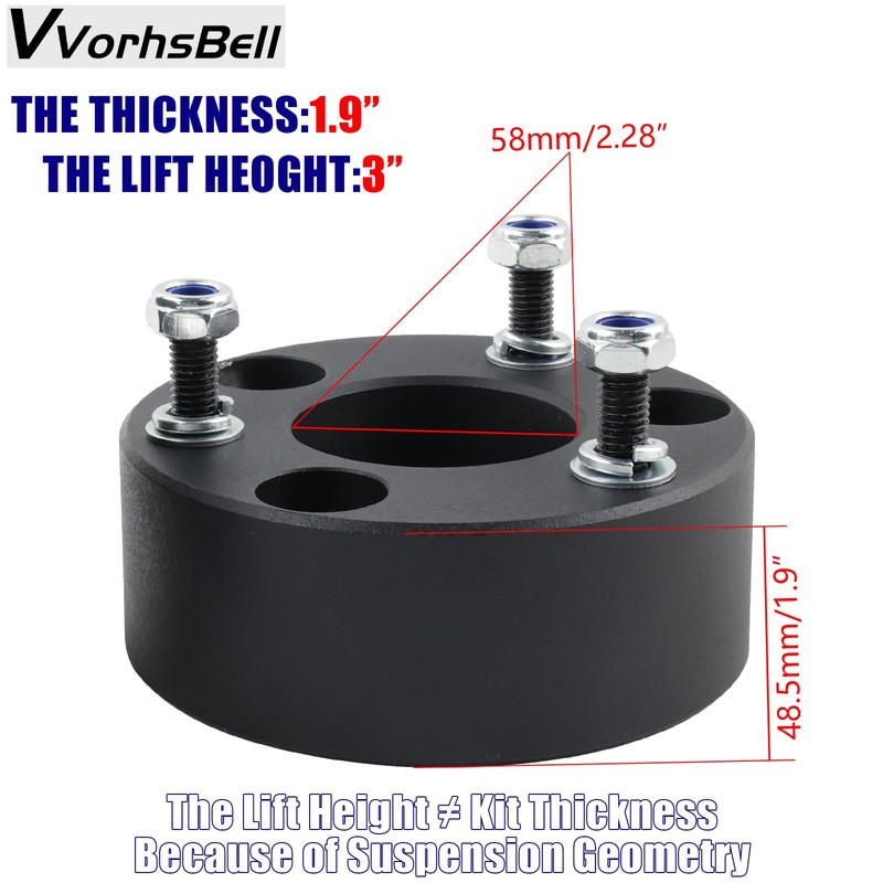 VVORHSBELL 3" Front Leveling Lift Kits for 2009-2022 Ram 1500