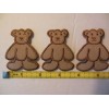 Unbranded 3 TEDDY BEAR Iron-On Appliques - NEW 1.75"x 2"