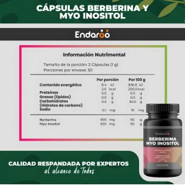 Berberina  Myo Inositol 180 Cpsulas Sabor Sin Sabor                                                                                                   