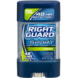 Right Guard Sport 3D Odor Defense, Anti-Perspirant Deodorant Clear Gel, Fresh 3 oz (Pack of 8)