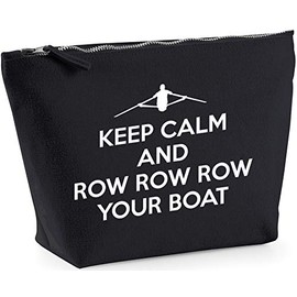 Hippowarehouse Keep Calm And Row Row Row Your Boat printed make up cosmetic wash bag 18x19x9cm