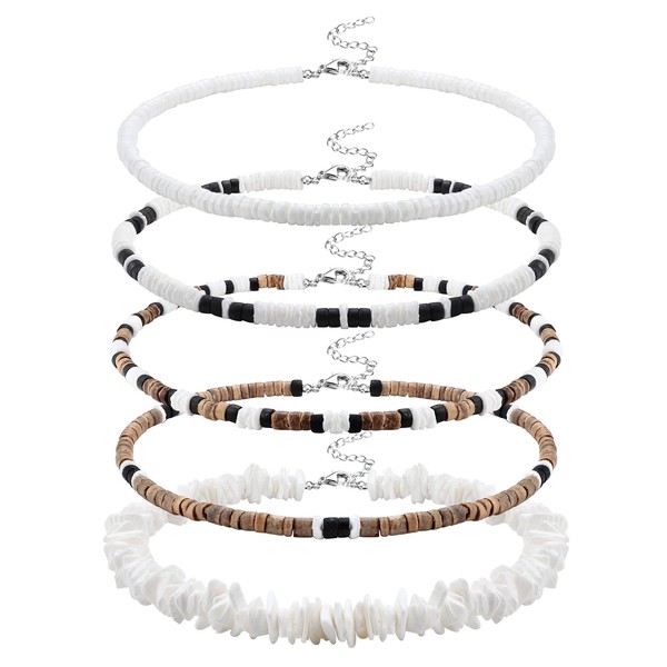 Morfetto Surfer Necklace for Men Puka Shell Necklace Men Sea