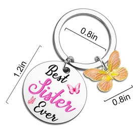 XzmaaoX Stocking Stuffers for Sister Christmas Gifts for Teens Girls 16-18 Best Sister Ever Gift Keychain for Sisters Besties BFF Friends Christmas Presents for Young Older Sisters Trendy Stuff