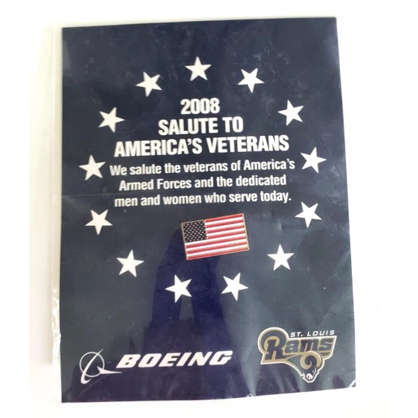 2008 American Flag Salute To Veterans Enamel Tie Tack Pin
