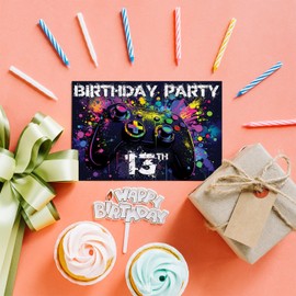 13th Birthday Party Invitations Teenager - Video Gamer Gaming 36 Pack - Childrens Birthday Invitations for Boys/Girls A6 Bday Party Invites Invitation Cards with Folding Envelopes