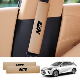 Treesiche Nappa Leather Seat Belt Shoulder Pad,Seat Belt Cover for Lexus NX 350h 250 450h+(2 Packs)