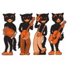 Beistle Scat Cat Band Cutouts, Black/White/Orange