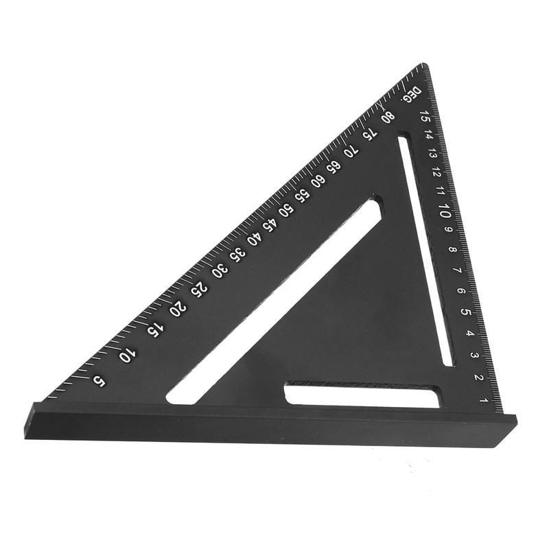 Woodworking Triangular Ruler Aluminum Alloy Industrial Protractor Tools 0~90° 1mm150mm