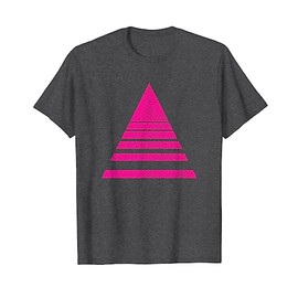 Geometric Triangle Sliced Shapes Geometry Art Distressed T-Shirt