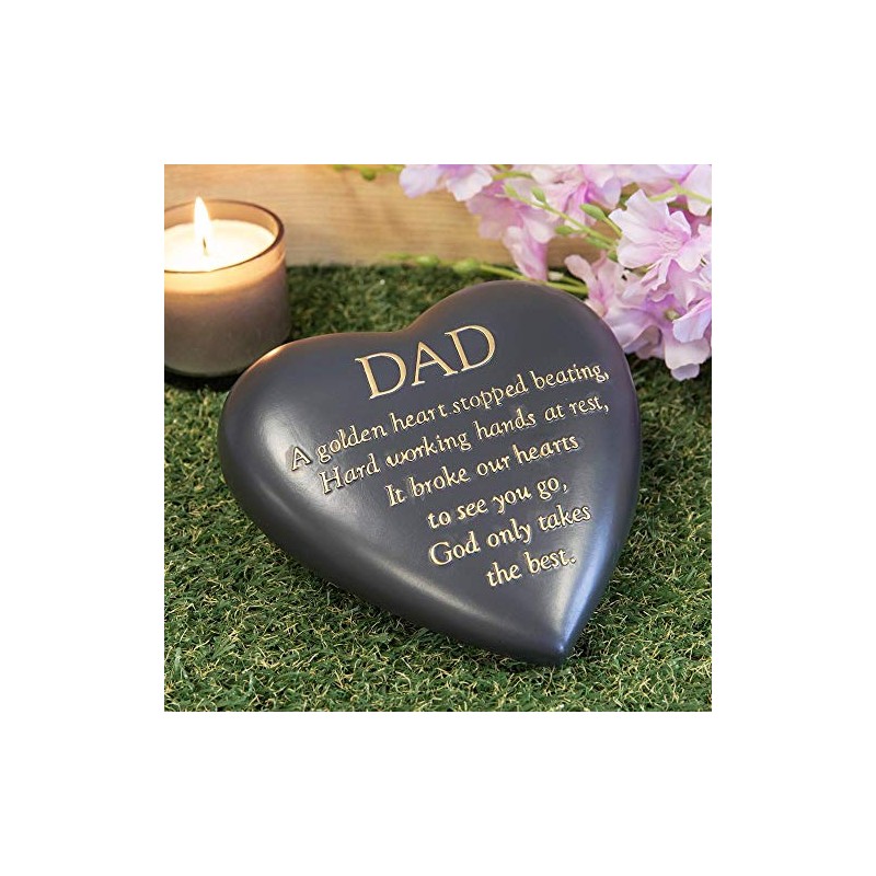 Thoughts of you Dad Heart Shaped Remembrance Graveside Memorial Ornament