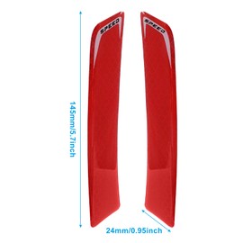 Moicstiy 2Pcs Car Reflective Trim Side Marker Stickers, Door Reflector Guard, Automotive Exterior Accessories, Truck Wheel Well Arch Bumper Fenders(Red)