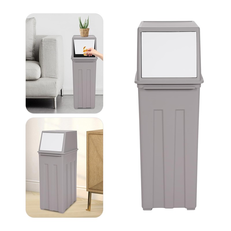 CNCEST 8 Gallon Trash Can, Slim Trash Can with Lid,
