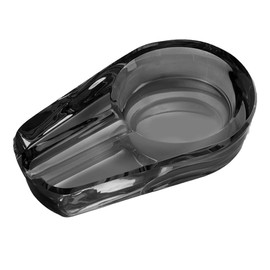 Felimoa K9 Crystal Cigar Ashtray for Tabletop and Long Size (Clear Black)