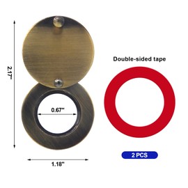 1 Set Peephole Cover, Peep Hole Covers for Peep Holes for Door Viewers, Home Security Peephole Protector Us House, Family, with Matching Self-Adhesive Installation Tools, Simple and Fast(Retro Color)