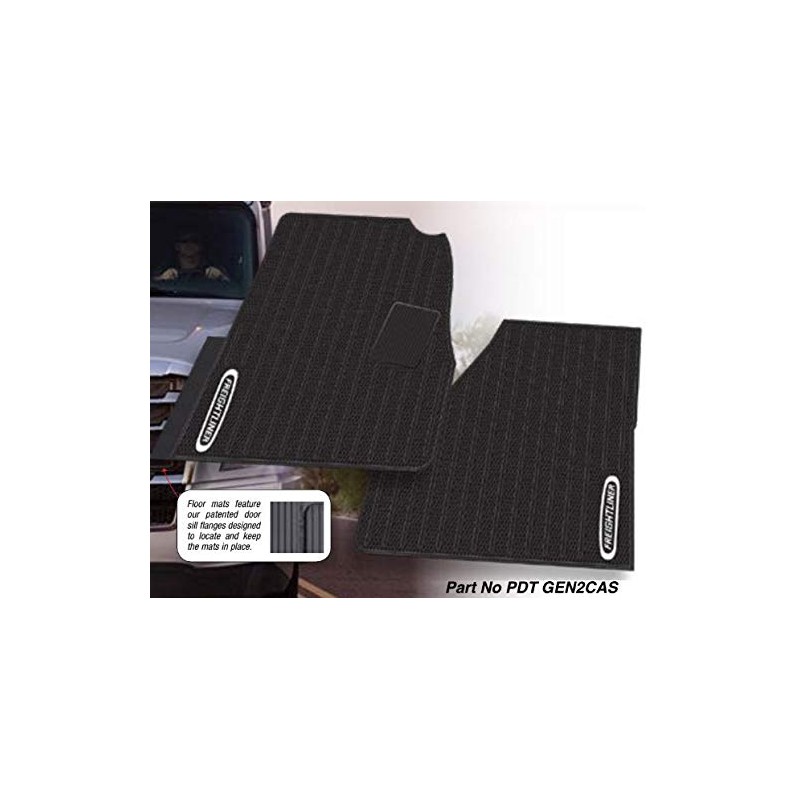 Freightliner Cascadia Rubber All-Weather OEM Floor Mats W/Logo fits 2018-2019
