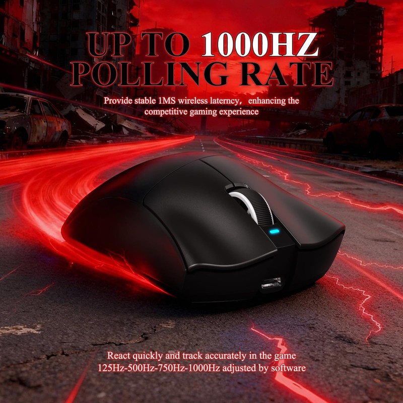 MAMBASNAKE Attack Shark V3 PRO 62g Superlight Wireless Gaming Mouse,RGB