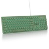 iRoboosta Full Size Blue Backlit Membrane Keyboard, 104 Keys Green
