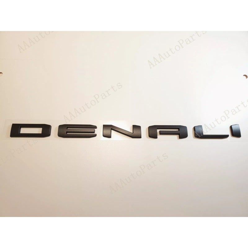GMC 3PCS Set Matte Black Door Rear DENALI Emblems Fit