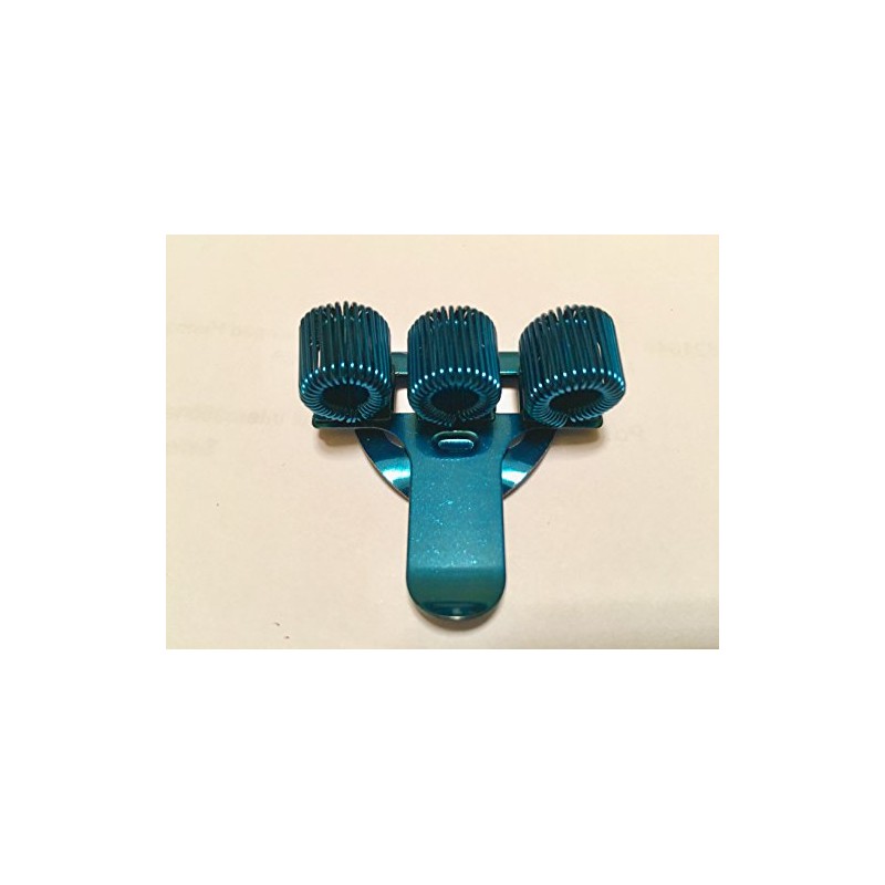 1 x BLUE COLOURED TREBLE TRIPLE PEN HOLDER POCKET PEN