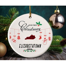 Elizabethtown KY Kentucky Ornaments New Home Our First Christmas Ornament 2024