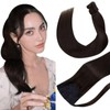 Hetto Real Hair Braid Extensions, Brown Ponytail Real Hair Extensions,