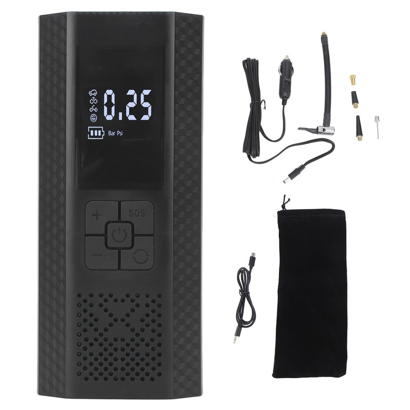 Electrical Air Pump Portable Wireless Car Air Tire Inflatable LCD
