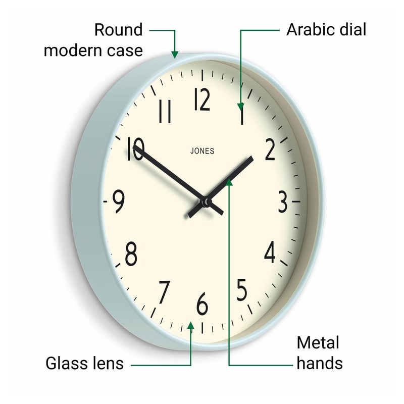 JONES CLOCKS® Studio Wall Clock | Modern Round Style |