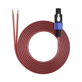 SinLoon Speakon to Speaker Wire Audio Cord 16AWG Speakon Speaker Cable 10FT Hi-Fi Audio Cable with Twist Lock Male Suitable for DJ/PA/Home Cinema/Stage Audio