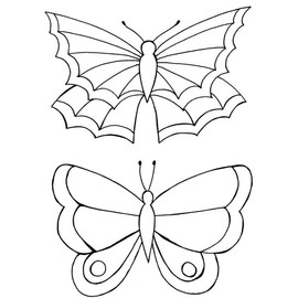 Lindsay Mason Designs A6 Zendoodles Butterflies Clear Stamp