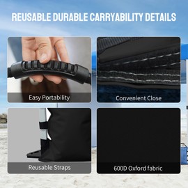 CROWN SHADES CROWN SHADES Sand Bags for Canopy Legs (112 LBS) Sandbags for Weight - Sandbags for Canopy Tent, Canopy Tent Weights, Pop Up Tent Weights - Canopy Weight Bags, Black