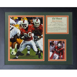 Ed Reed - Miami Hurricanes 11" x 14" Framed Photo Collage by Legends Never Die, Inc.