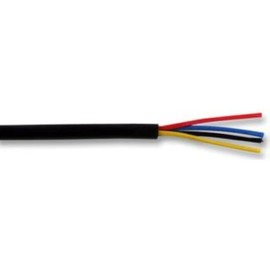 Cable-Core Alarm Cable Black 4 Core Burglar Security System Wire Per 15 metre...
