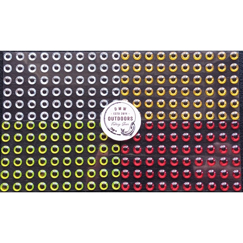 120pcs, Solid Soft BLACK 3d adhesive fish eyes  5mm, 3/16",