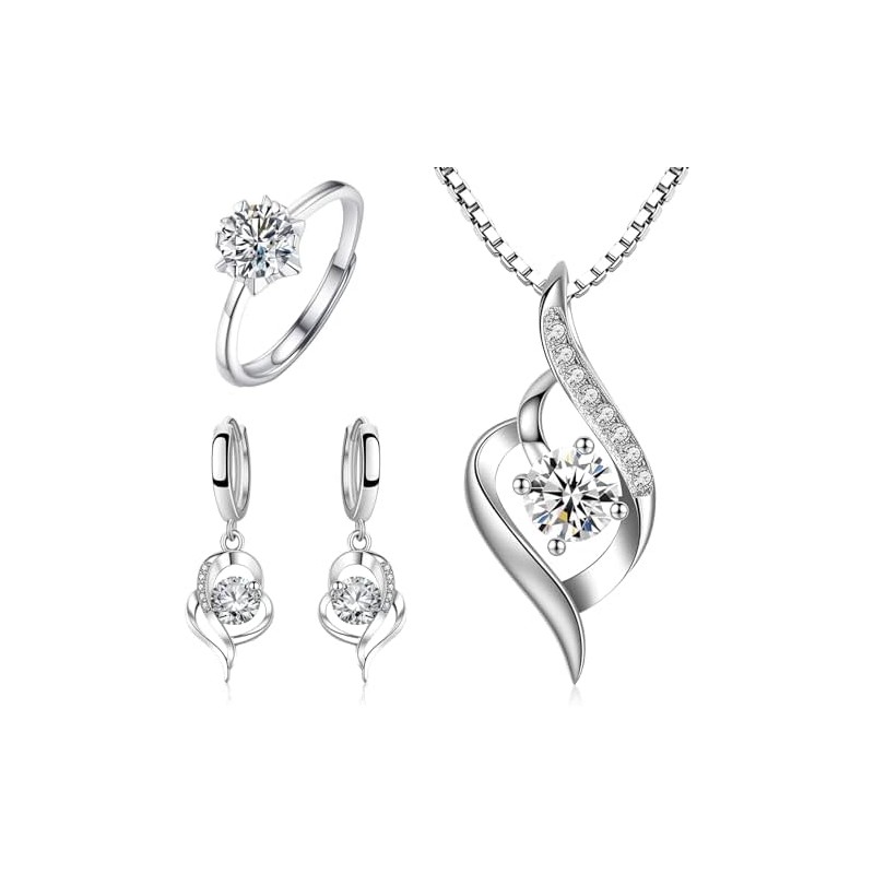 Collar Mujer ，Collares de Mujer, Juego de Collar y Pendientes