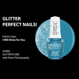 Gelish MINI Flash Glam Gel Polish – 9mL Reflective Flash Glam, Multi-Dimensional Iridescent Shimmer, Soak-Off, Vegan & Cruelty-Free (I'll Shine For You)