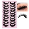Faux Mink Lashes Fluffy Cat-Eye Lashes D Curl False Eyelashes