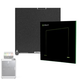 Creality Upgraded K2 Plus PEI Frosted Build Plate Kit (370 * 370mm), Without Magnetic Flexible Steel Plate, Excellent Heat Resistance, 3D Printer Platform for K2P