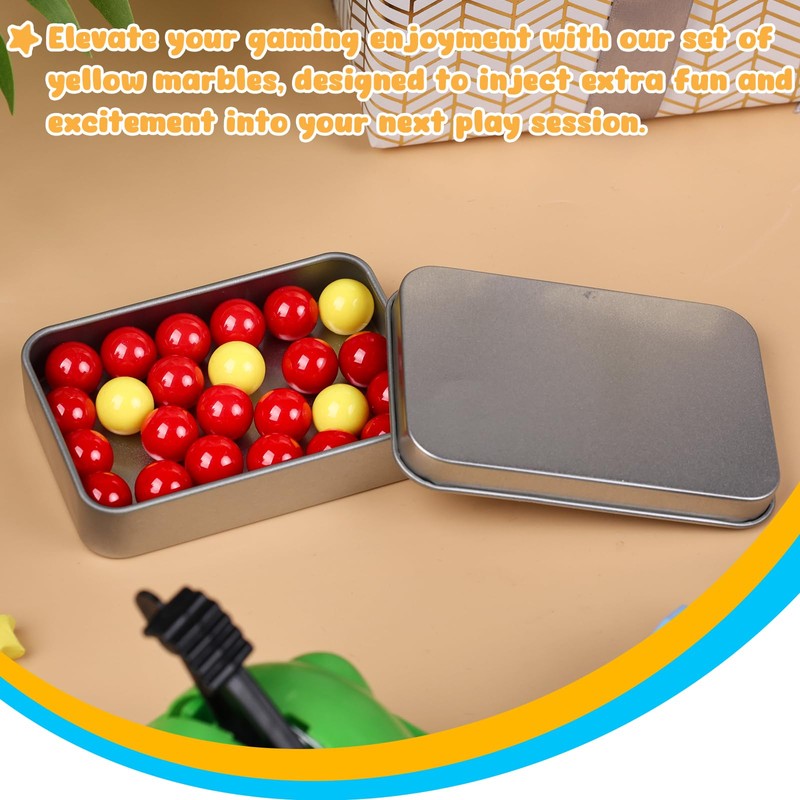 LovesTown Hungry Hippos Marbles Game, 24PCS Replacement Includes 20 Red