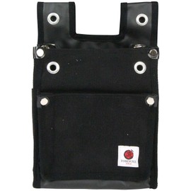 SK11 TOBISUKE TSH-2DBS-BK Waist Bag, 2 Tiers, Back Slit, Black