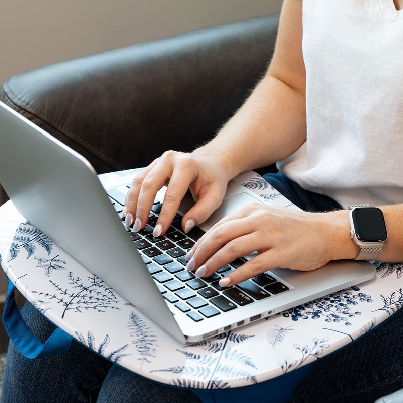 LAPGEAR MyStyle Portable Lap Desk with Cushion - Blue Garden