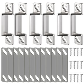 Avenuebool Screen Door Latch Replacement Kit Compatible with Prime-Line K 5148 1-11/16 in. Zinc Diecast Constructed Strike Plate Assortment for Storm and Screen Door Hardware (6,Silver)