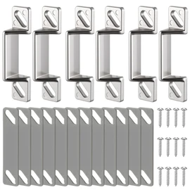Avenuebool Screen Door Latch Replacement Kit Compatible with Prime-Line K 5148 1-11/16 in. Zinc Diecast Constructed Strike Plate Assortment for Storm and Screen Door Hardware (6,Silver)