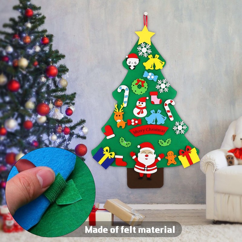 Felt Christmas Tree, 100 cm High Felt Christmas Tree Set