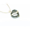 Kintsugi Petite Pyrite Broken Heart Mended with 23k Gold, Cord