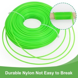 2.0mm Nylon Strimmer Wire, 328 Feet 100M Round Strimmer Line Strong Trimmer Cord for Garden Grass Trimmers Electric (Green)